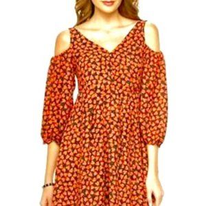 Disney Alice Through The Looking Glass Dress Small S and XL Cold Shoulder Red